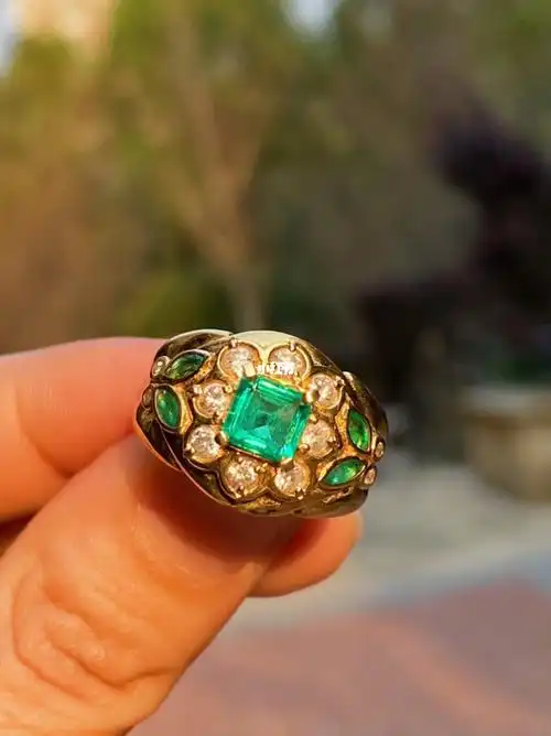 这款祖母绿戒指我爱了太复古美了