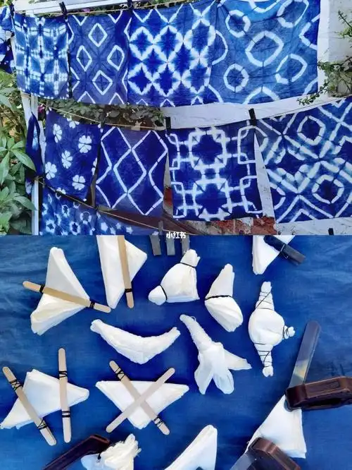 扎染教程风琴褶三角型的13种不同捆扎方法