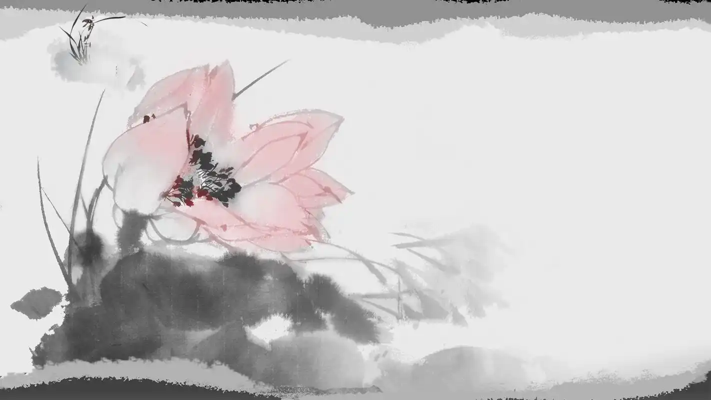 中国风水墨风绘画桌面壁纸