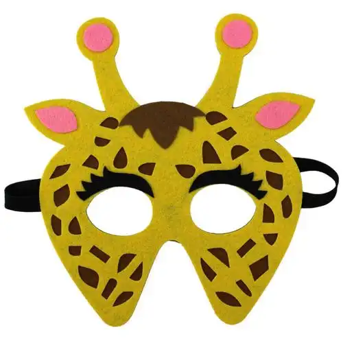 小猴子面具儿童演出小动物面具cos角色扮演头饰胖斑马毛毡布