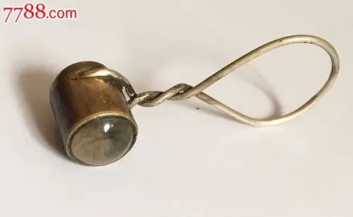 欧洲古玩/古董放大镜/罕有/天然水晶石/黄铜材质/英国产/清代