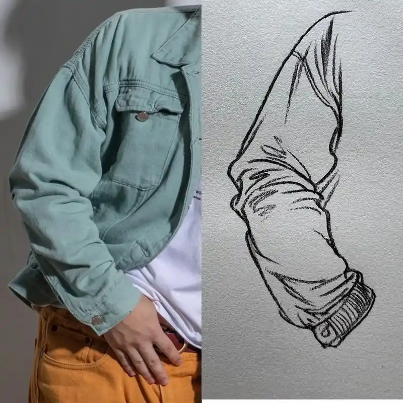 联考课件——衣纹处理.#速写 #速写人物 #美术生 #画画  - 抖音