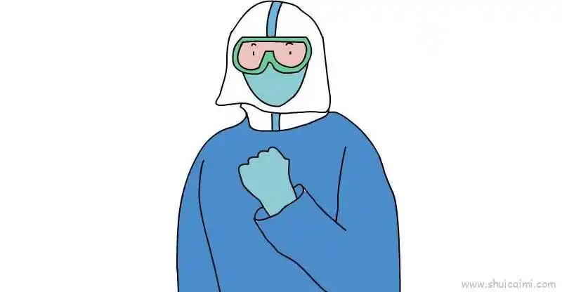 致敬医护人员教程儿童画怎么画 致敬医护人员教程简笔画步骤 - 水彩迷