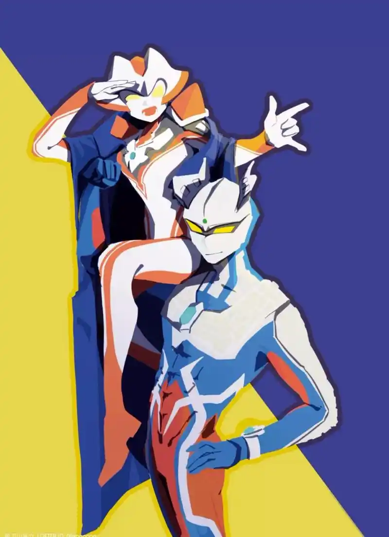 赛罗和格力乔最美合照#奥特曼# #2023年度盘点