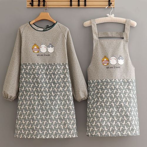 夏天围裙裙带袖子厨房做饭衣服围兜大人家用围裙