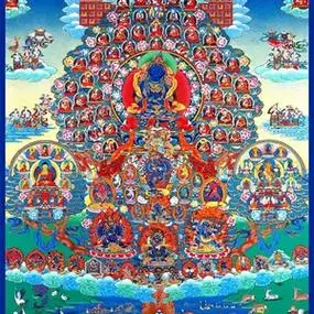 佛像画像结缘佛画像萨迦派皈依境图片佛像 相纸双面塑封阿弥陀佛