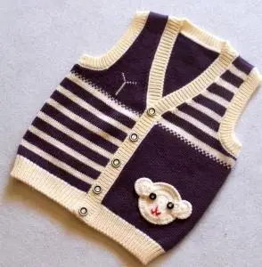 纯手工编织宝宝毛衣背心马夹 儿童线衫 生日礼品童装手织棒针坎肩