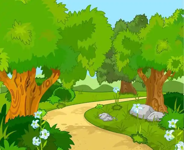 卡通山水森林图片高清原图下载,卡通山水森林图片_图片大全-壁纸族