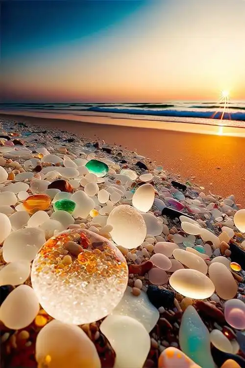 喜欢海边会发光的彩色石头和贝壳吗?超治愈!