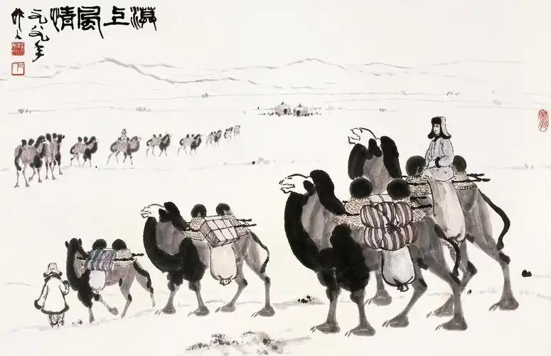 吴作人画的骆驼个个像老司机