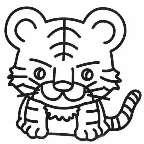 老虎的简笔画图片