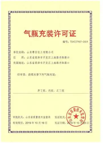 6年气瓶充装许可证