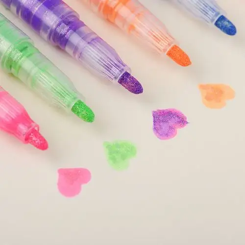 直液式闪光荧光笔手帐学生涂鸦绘画记号糖果色记号笔闪亮彩色