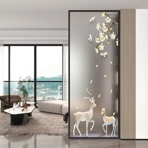 永禄兴定制长虹艺术玻璃屏风隔断客厅入户门玄关现代简约卫生间卧室