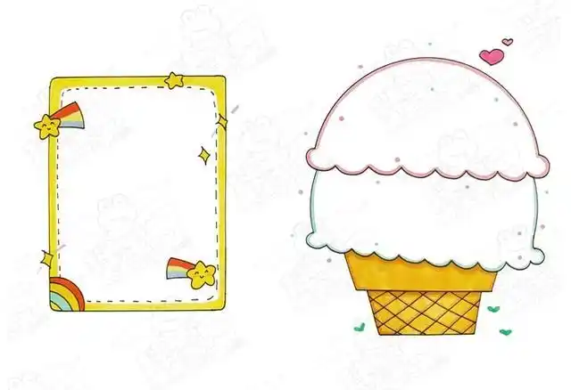 通用手抄报边框简笔画可爱,手抄报边框简单又漂亮