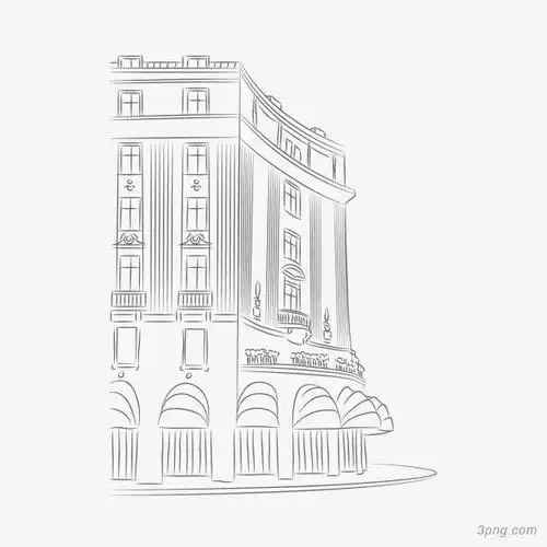 商场房子简笔画