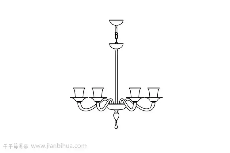 吊灯简笔画画法