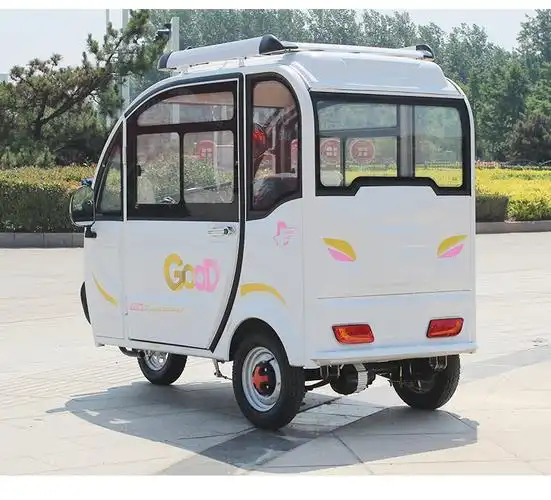 全封闭式电动三轮车家用小型带棚接送孩子成人可上牌 套餐一/配60v32a