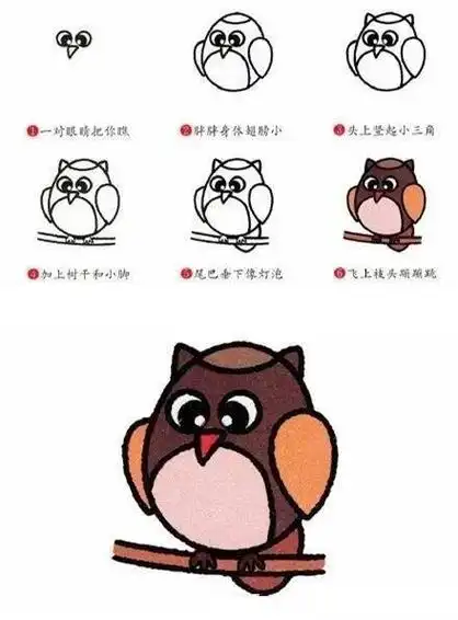 可爱的动物简笔画,收起来和宝贝一起画