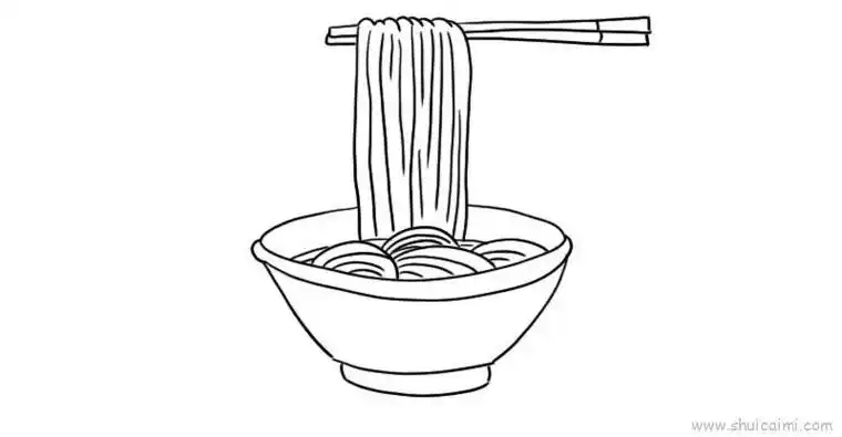 面条画法简笔画