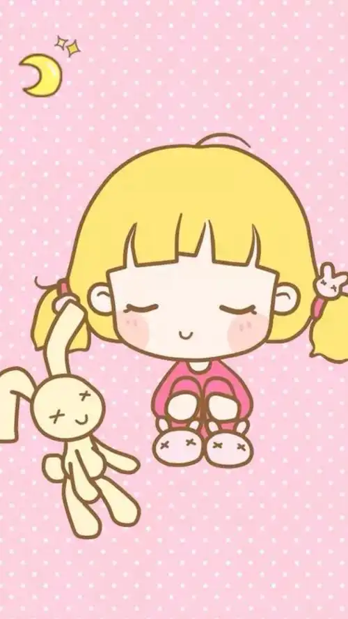 手绘 插画 女孩 闺蜜壁纸 可爱#卡通壁纸"