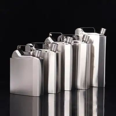 加厚304不锈钢酒壶户外高档德国白酒桶随身便携5斤3俄罗斯空酒瓶7