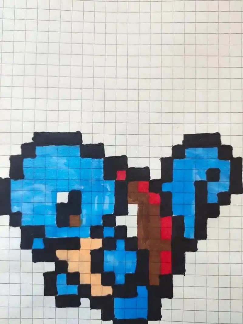 像素画《精灵宝可梦》-杰尼龟进化