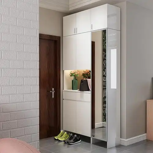 一米爱现代简约大容量鞋柜玄关家用门口一体靠墙高柜门厅