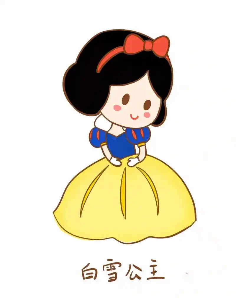 迪士尼公主简笔画大全