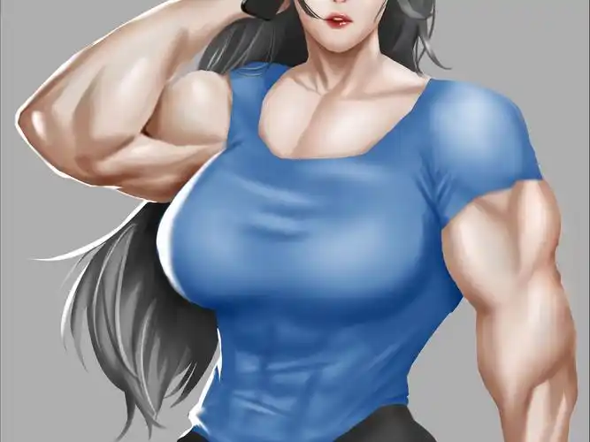 【肌肉女/绘画】你的健身教练有点可爱捏