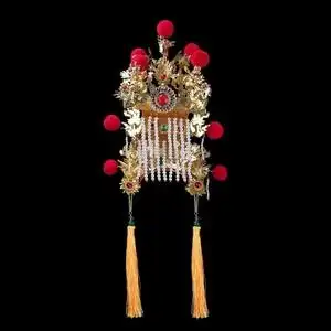 合金圣母妈祖帽神明佛神像帽子头帽闽南白莲天上潮汕传统台湾金色