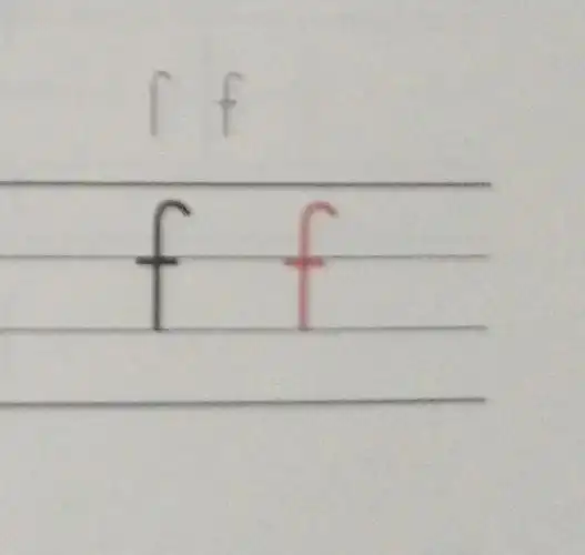 f:①左弯竖②横 占上中格