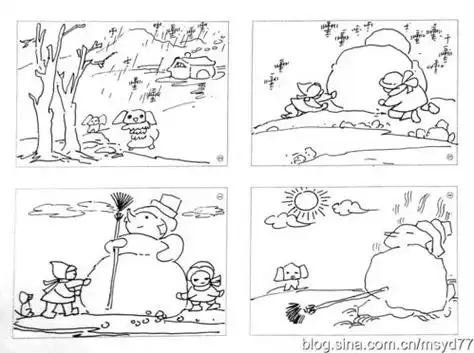 幅简笔画故事简笔画连环画3格小马过河简笔画故事介绍六幅图简笔画