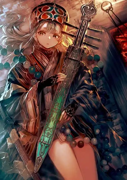 暖色系的厚涂美少女插画宛如童话世界般奇幻的氛围唯美