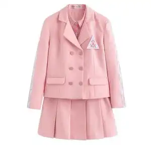 火箭少女创造101同款粉色西装套装