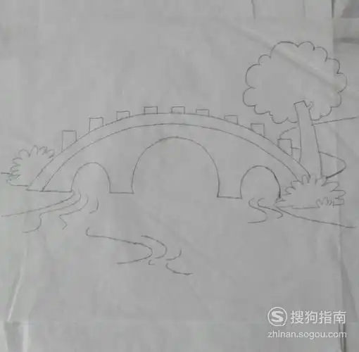 如何画石拱桥的简笔画优质