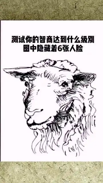 测试你的智商达到了什么级别图中隐藏着六张人脸找到的都是牛人
