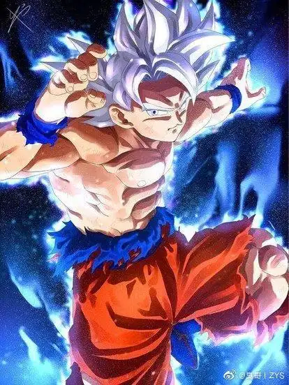 自在极意功初期超蓝超红超三超二超一龙珠至龙珠z孙悟空的形态而第二