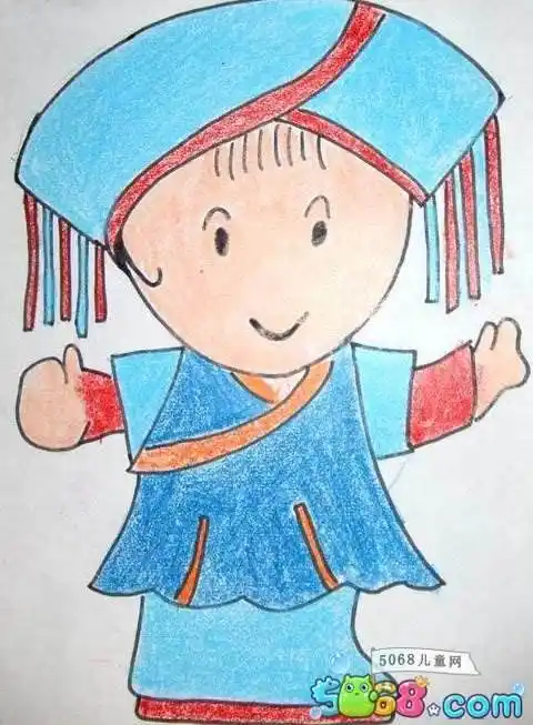 壮族姑娘简笔画 壮族姑娘简笔画人物