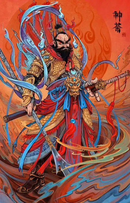 门神(神荼 郁垒)|插画|创作习作|乾心_原创作品-站酷zcool