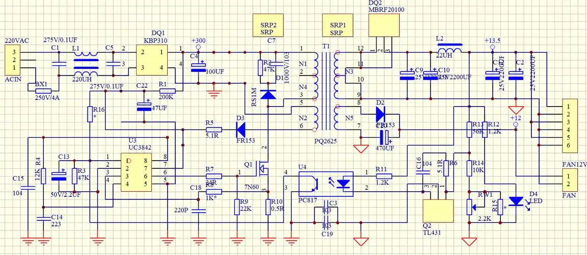 uc3842开关电源望各位大神指导