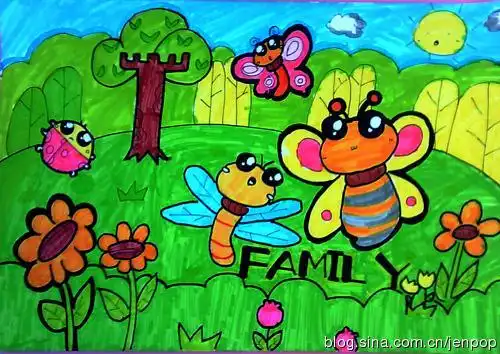 美丽的花园简笔画美丽的花园简笔画彩色儿童画