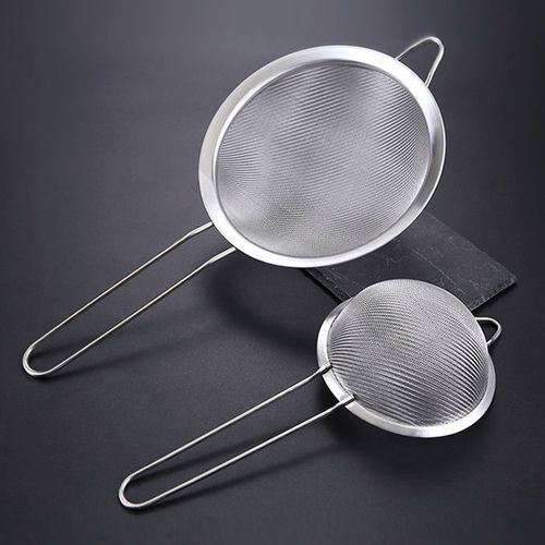 201不锈钢漏网面粉筛 油格厨房油捞过滤网漏勺厨房烘焙用品8-20cm