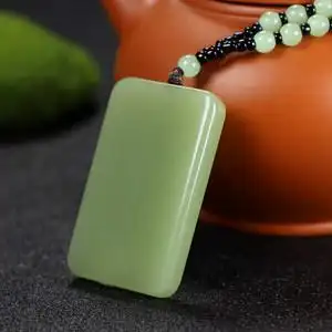 和田玉平安无事牌吊坠男士挂件车钥匙女项链玉牌玉石玉佩手把件