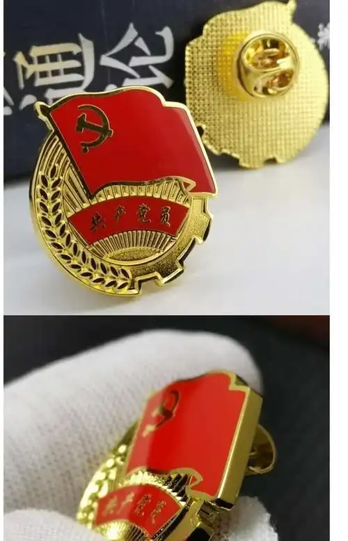 艺可恩标准纯铜合金大号国徽党徽胸牌工厂大型徽章别针蝴蝶大磁铁30cm