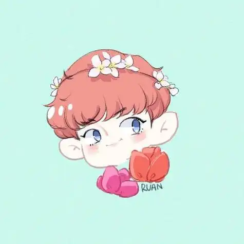 chanyeol花仙子朴灿烈exo头像q版fanart手绘插画萌by.软扣