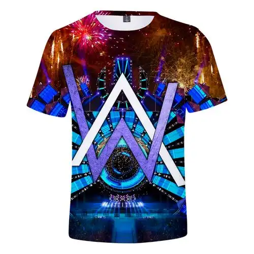 alanalker 艾伦沃克dj短袖t恤男 faded百大电音幅3d衣服 透明5 s