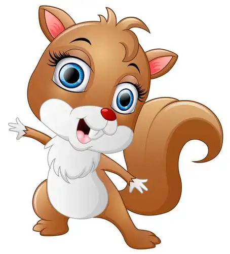 卡通,有趣,松鼠,隔绝,白色背景,背景