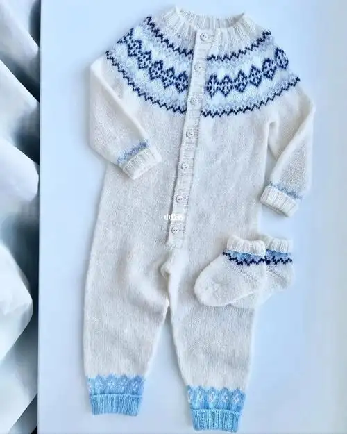 儿童提花连体衣裤图解