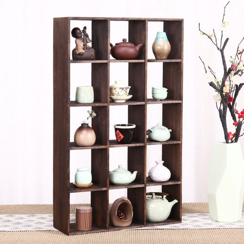 实木多宝阁茶杯架子置物展示架茶架茶具收纳茶壶茶道